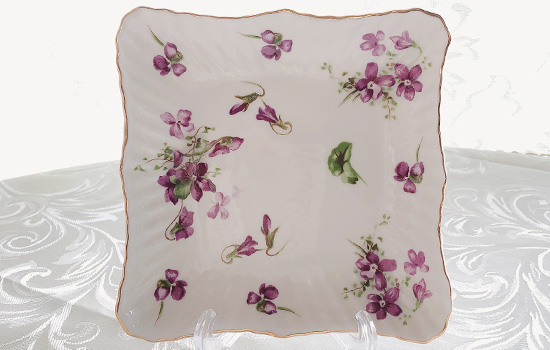 ハマースレイ バイオレット スクエアプレート アンティーク ハマースレイ バイオレット スクエアプレート アンティーク